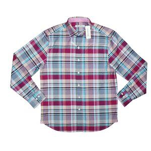 Tommy Bahama Lazlo Cheers Plaid Long Sleeve Button Down Men's Shirt NWT Festival